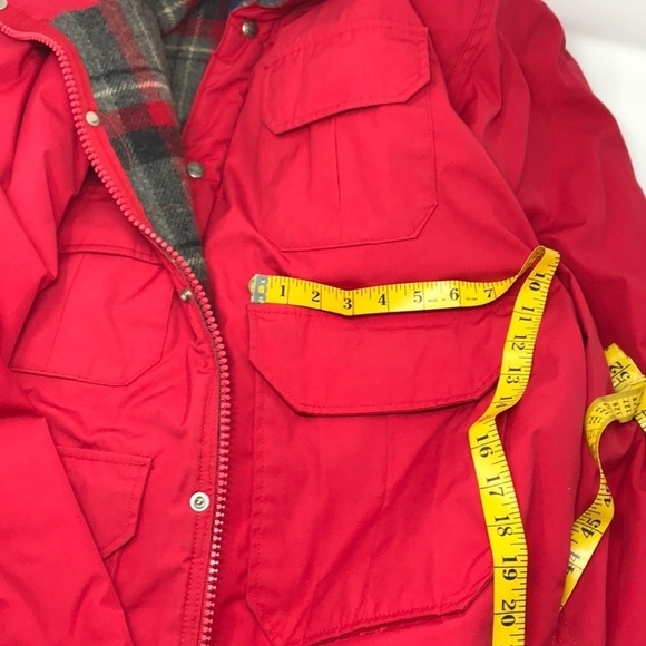 VTG Woolrich Thinsulate Wool Lined Weather Resistant Ski Coat Size L Red WPL USA - Picture 13 of 15